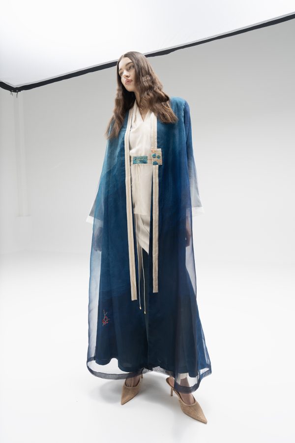 Blue organza