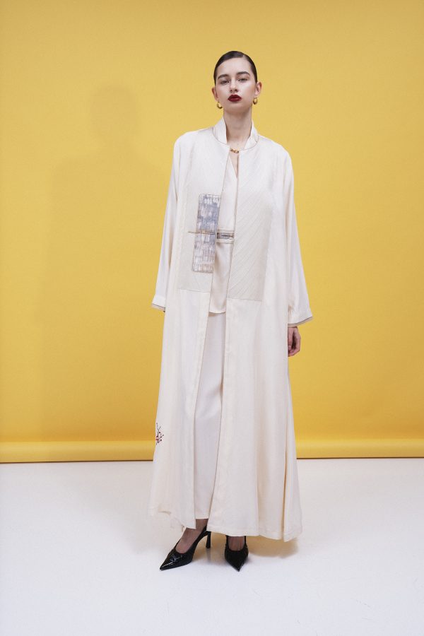 Beige silk