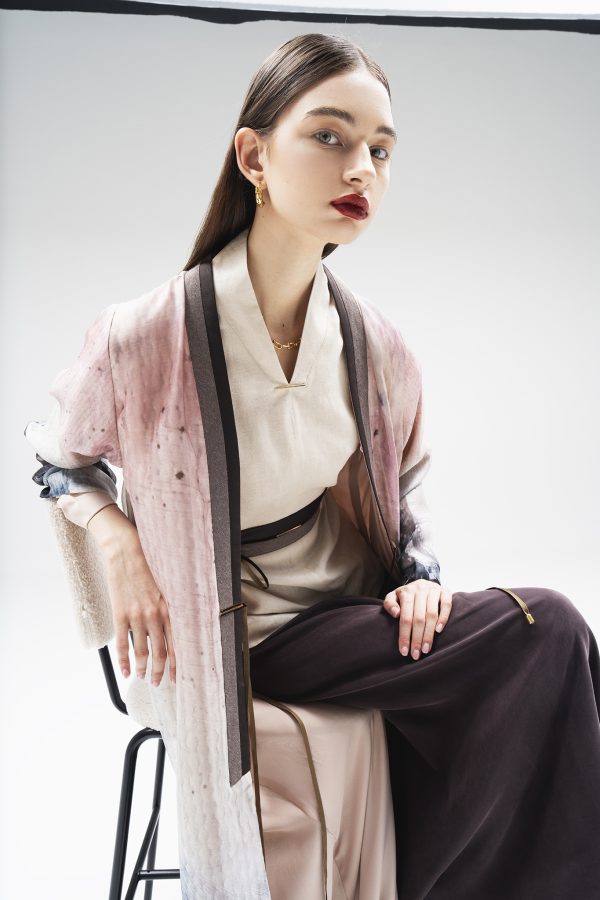 Silk pink chiffon