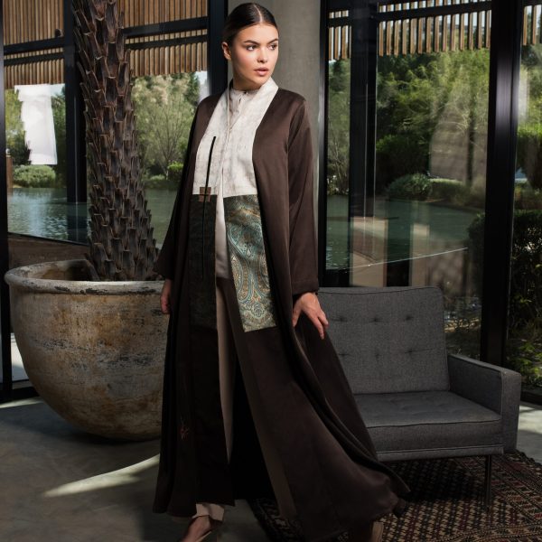 BRWON CUPRO KIMONO