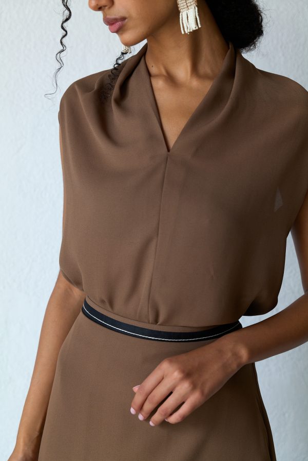 beige chiffon shirt