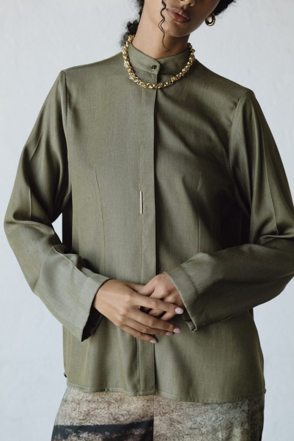 green viscous shirt