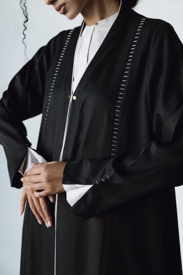 black silk abaya