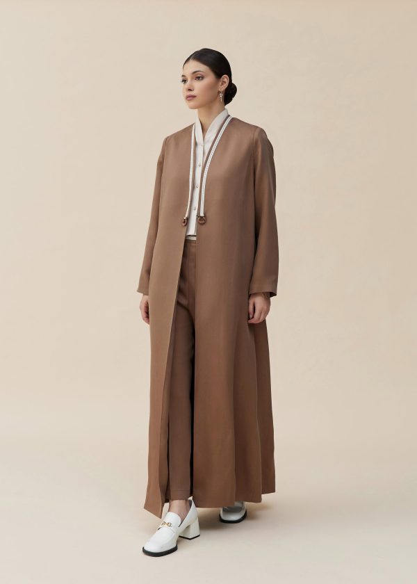brown viscous suit