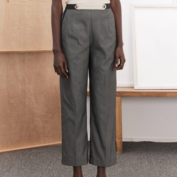 Gray Cotton Trouser