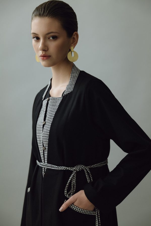black cotton with gold button